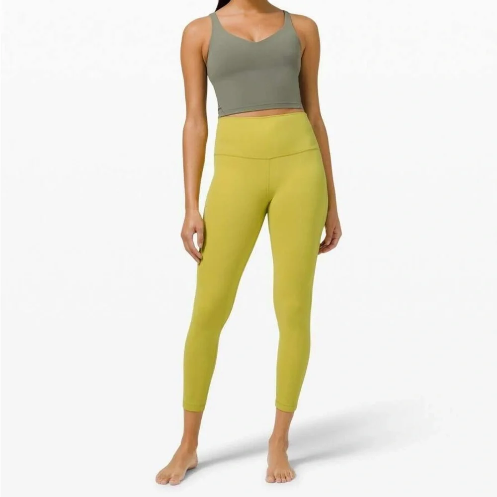 Lululemon Align Leggings 25” in Yellow Pear size 4 - Picture 2 of 9